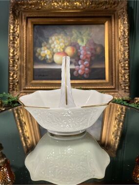 Lenox San Souci Floral Embossed basket